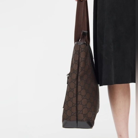 Gucci | Vintage GG Monogram Tote Bag | Brown - Picture 4 of 12